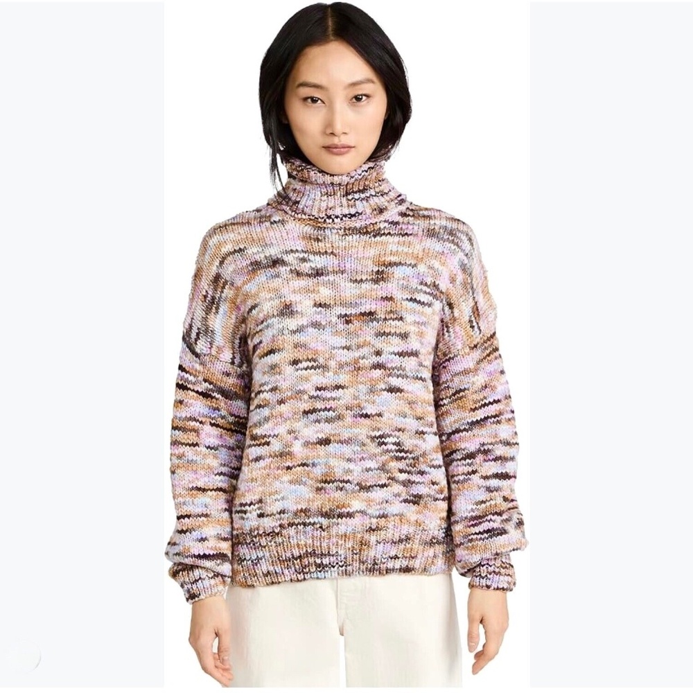 A.L.C. Harper Multi Color Wool Knit Turtleneck Sweater XS